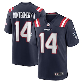 mens nike ty montgomery navy new england patriots game jerse